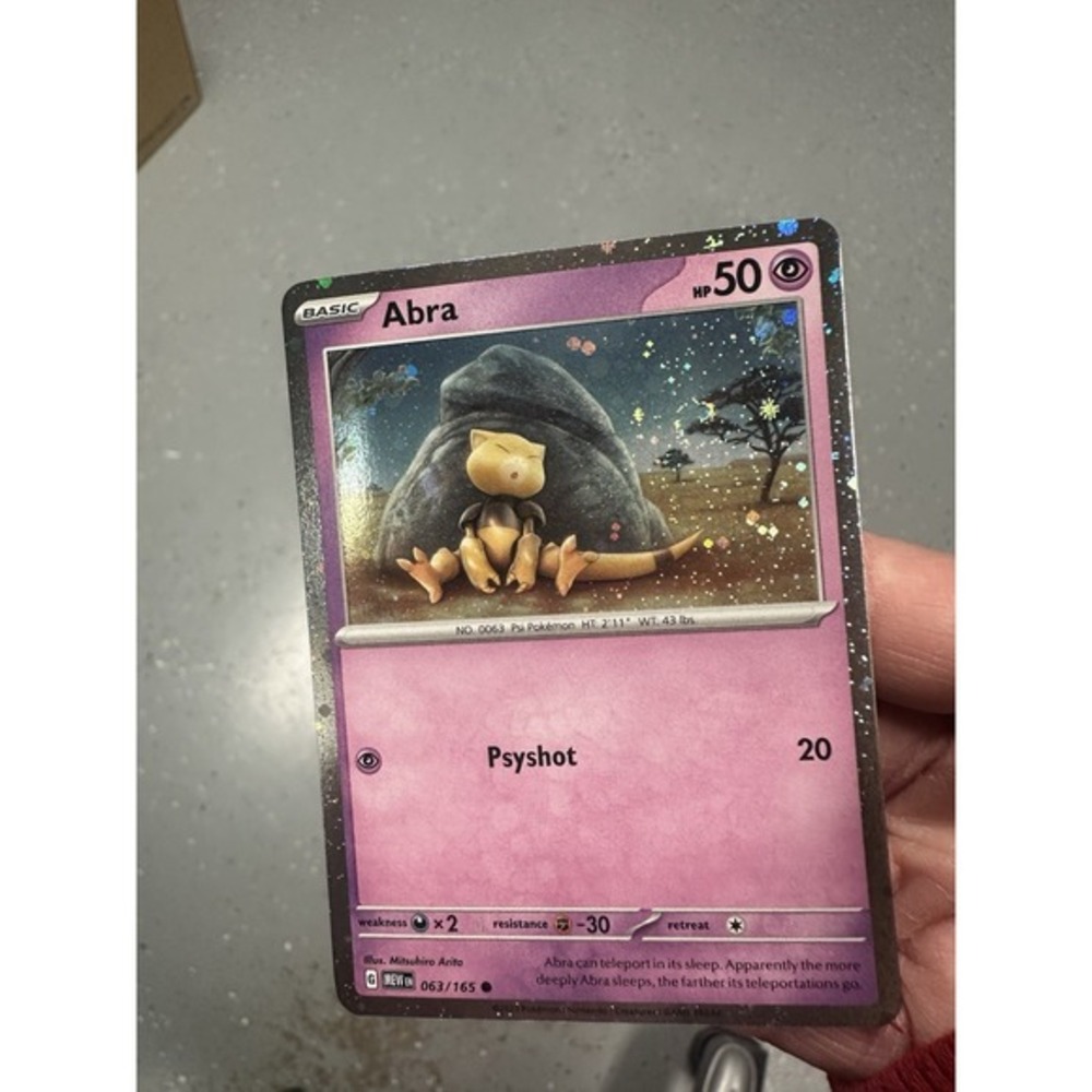 Pokemon TCG Abra 063/165 Cosmos‎ Holo Swirl 🌀Promo Scarlet & Violet 151 NM